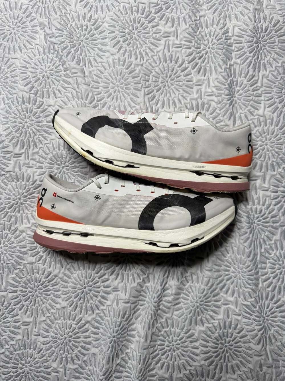 On Running Cloudboom Echo 3 White Flame Marathon Racing Shoes Men's 13